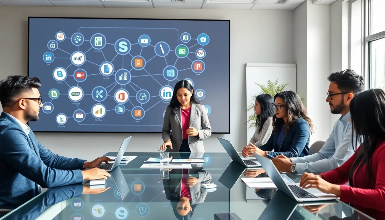 diverse team collaborating on no code data integration in a modern office.